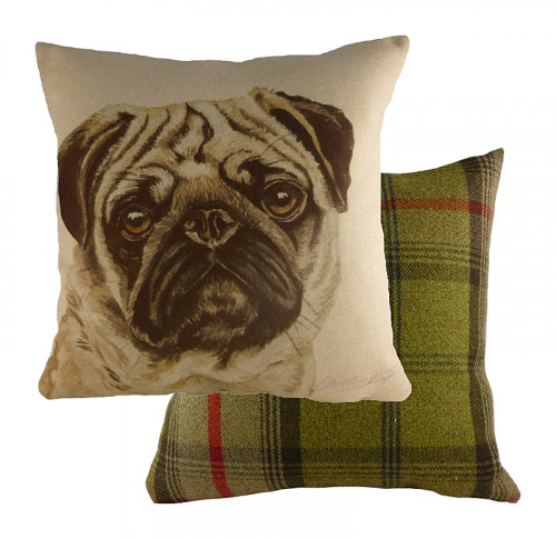 подушка с принтом waggydogs pug в Мурманске