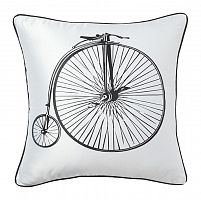 подушка с ретро-велосипедом retro bicycle white в Мурманске