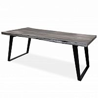большой обеденный стол дживан platinum black из массива дерева 200x100 в Мурманске