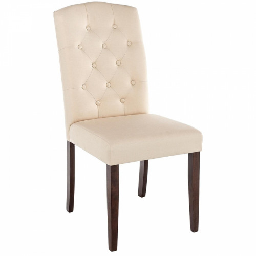 стул деревянный menson dark walnut / fabric cream в Мурманске