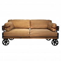 диван loft двухместный прямой коричневый в Мурманске