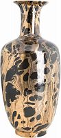 ваза керамическая классическая с высоким горлышком и рисунком 39 см leopard бежевая в Мурманске