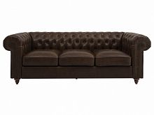 диван chester classic трехместный прямой коричневый в Мурманске