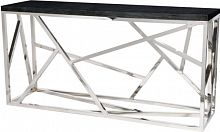 консоль geometric 180x50x90 хром, черная столешница в Мурманске