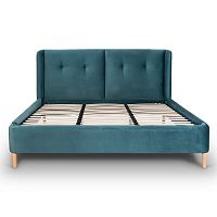кровать двуспальная 180х200 из велюра бирюзовая brighton в Мурманске