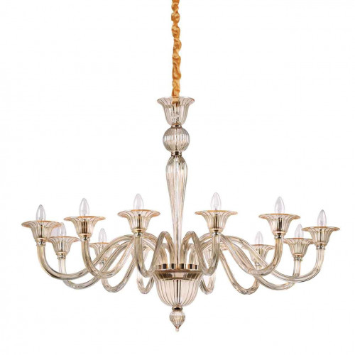 подвесная люстра ideal lux brigitta sp12 ambra в Мурманске