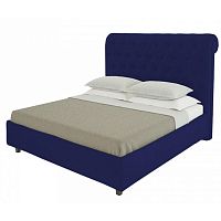 кровать двуспальная 160х200 синяя из велюра sweet dreams в Мурманске