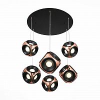 подвесная светодиодная люстра st luce cratere sl948.303.07 черная в Мурманске
