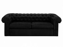 диван chesterfield прямой черный в Мурманске
