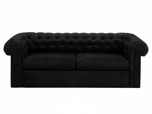 диван chesterfield прямой черный в Мурманске