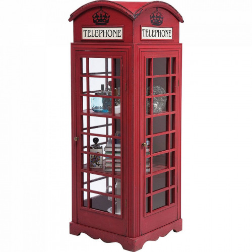 шкаф-витрина london telephone красный в Мурманске