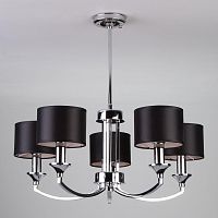 подвесная люстра eurosvet diana 60067/5 хром черная в Мурманске