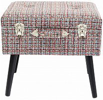 kare design пуф suitcase, коллекция "чемодан" 50*45*35, полиэстер, лен, полиуретан, сосна, красный в Мурманске