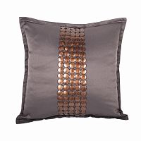 декоративная подушка handwork exclusive квадратная темно-серая в Мурманске