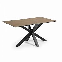 стол arya 160x90 черный, фарфоровый corten c436k10 от la forma (ex julia grup) в Мурманске