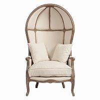 кресло с капюшоном versailles chair белый лен в Мурманске