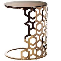 стол приставной gold circle 50x50х60 коричневый, золотой в Мурманске