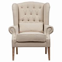 кресло wing back armchair белый лен в Мурманске