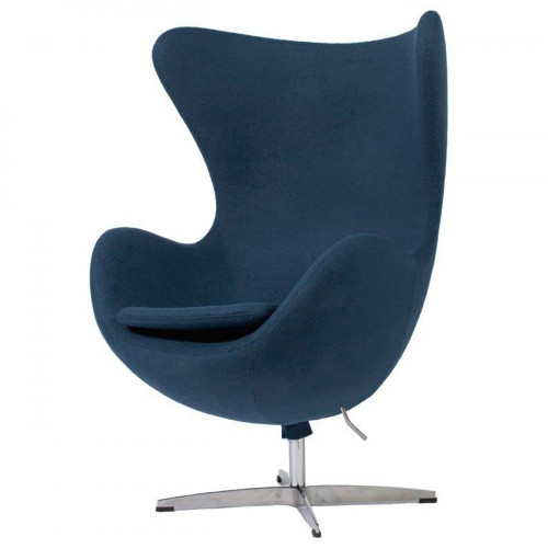 кресло egg chair серо-синее в Мурманске