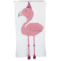 плед фламинго 60*120 белый+розовый бутон в Мурманске