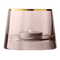 подсвечник стеклянный коричневый с золотым ободком для чайной свечи light, 6,6 см в Мурманске