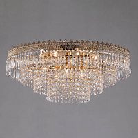 потолочная люстра eurosvet diadema 10078/10 золото/прозрачный хрусталь strotskis в Мурманске