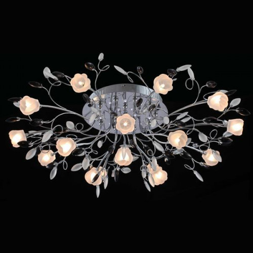 потолочная люстра eurosvet 5122/16 хром/белый в Мурманске