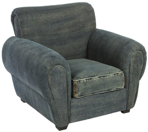 кресло san francisco denim armchair серое в Мурманске
