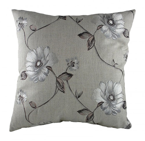 подушка с цветочным орнаментом gray flowers в Мурманске