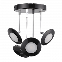 потолочная светодиодная люстра odeon light uliss 3811/28cl черная в Мурманске