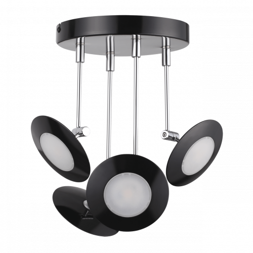 потолочная светодиодная люстра odeon light uliss 3811/28cl черная в Мурманске