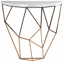 консоль geometric 100x38x90 золото, белая столешница в Мурманске