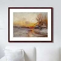 картина: winter sunset, 1913г. в Мурманске