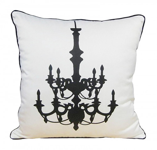 подушка с рисунком канделябра chandelier white в Мурманске