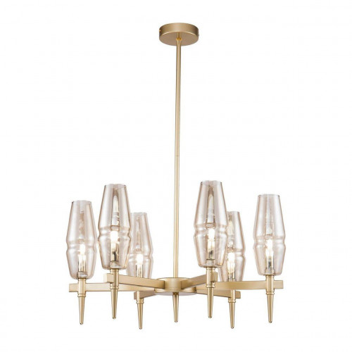 подвесная люстра maytoni lita h002pl-06g янтарная в Мурманске