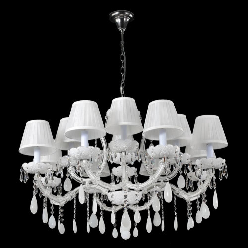 подвесная люстра crystal lux blanca sp12 белая в Мурманске