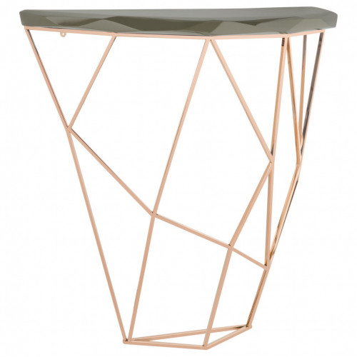 консоль geometric 100x38x90 золото, черная столешница в Мурманске