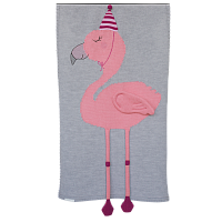 плед фламинго 60*120 св.серый меланж+розовый бутон в Мурманске