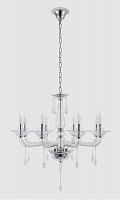 подвесная люстра crystal lux monica sp8 chrome/transparent в Мурманске