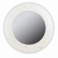 зеркало белое круглое диаметр 75 см с золотым декором fashion white gold в Мурманске