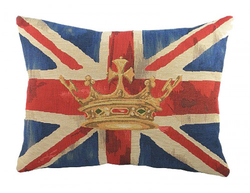 большая подушка с британским флагом crown blue в Мурманске