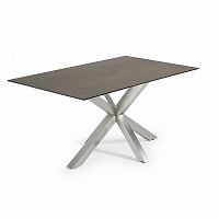стол arya 160x90 st steel matt, фарфор iron moss c785k09 от la forma (ex julia grup) в Мурманске