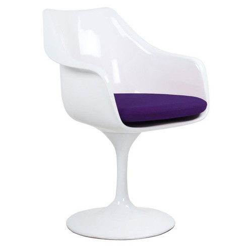 кресло tulip armchair бело-фиолетовое шерсть в Мурманске
