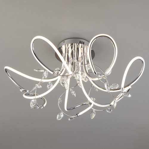 потолочная светодиодная люстра eurosvet irvine 90106/7 хром в Мурманске